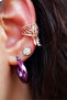 2 cm Purple Thick Hoop Earrings - 3