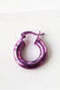 2 cm Purple Thick Hoop Earrings - 4
