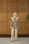 Women's Double Leather Collar Plush Jacket Mink - 2