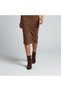 Brown Velvet Women's Pointed Toe Boots with Gold Accessory Detail - 3