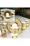 6-Piece Footed Coffee Cup Set – 90 ml Gold White & Gold Black Options - 2
