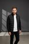 Interview Parry Zippered Sleeves - Knitwear on the Back, Padded Front Black Coat - 5