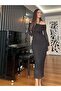 Black Madonna Collar Lace Dress