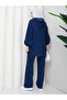 Women's Pants Two-Piece Kangaroo Pocketed Loose Denim Set - 6
