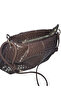 Ezzybliss Women's Bitter Brown New Season Portfolio and Knitted Pattern Scholarship Model Strap Handbag Shoulder Bag - 3