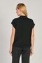 Women's Mock Neck Square Pocket Vest - Black - 5