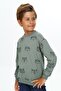 Boy's Relax Fit Hooded Pocket Lightweight Drop Shoulder Embroidered Sweatshirt - 3