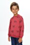 Boy's Relax Fit Hooded Pocket Lightweight Drop Shoulder Embroidered Sweatshirt - 2