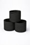 Trio Nest 3-Piece Jute Wicker Decorative Basket Set 25cm Diameter X 18cm Height Organizer Stylish
