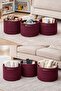 Trio Nest 3-Piece Jute Wicker Decorative Basket Set 25cm Diameter X 18cm Height Organizer Stylish - 2