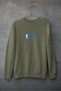 Üç İplik B Printed Ş Fleece-Lined Crew Neck Men's Sweatshirt