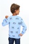 Boy's Relax Fit Hooded Pocket Lightweight Drop Shoulder Embroidered Sweatshirt - 4