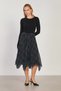 Women's Asymmetrical Cut Plaid Skirt - Black - 5