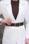 Gold Buckle Women's Belt Dress Belt Coat Belt Shirt Belt Body Belt - 2