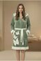 Women's Zippered Hooded Butterfly Embroidered Ultrasoft Bathrobe