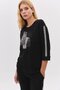 Sequin applique three-quarter sleeve t-shirt - 2