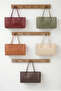 Women's Tote Zippered Baguette Hand Shoulder Bag with Knitted Detail - 6