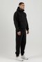 Border Fz.7 Full Length Zippered Kangaroo Pocket Men's Hooded Sweatshirt Black - 8