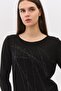 Sausage collar sleeve and hem Slit stone knitwear - 3