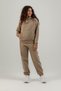 Border Fz.7 Young Child Hooded Sweatshirt with Kangaroo Pocket Brown - 7