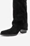 Tyler Black Suede Genuine Leather Stitched Women's Western Boots - 8
