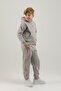Border Fz.7 Young Child with Kangaroo Pocket Hooded Sweatshirt Gray - 8