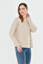 Women's Button Detailed Boat Neck Blouse - 2