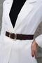 Gold Buckle Suede Belt Dress Belt Coat Belt Shirt Belt - 3