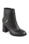 Genuine Leather Ankle Length Heeled Women's Boots–Metal Accessories, Internal Zipper, Thick Block Heel L31.26104453 - 2