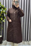 Women's Clothing Plus Size Quilted Sleeve Zippered Cap - 7