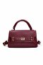 Women's Mini Hand and Shoulder Bag with Adjustable Strap and Locking Buckle Detail - 2