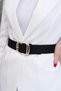 Gold Buckle Suede Belt Dress Belt Coat Belt Shirt Belt - 2
