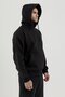 Border Fz.7 Full Length Zippered Kangaroo Pocket Men's Hooded Sweatshirt Black - 6