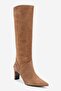 Merla Earth Suede Genuine Leather Women's Heeled Boots - 7
