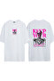 Keep Your Heart Oversized Design Printed White T-Shirt