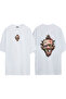 Just Man 1 Design Printed White Oversized t Shirt
