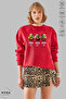 Unisex Long Sleeve Drink-Drank-Drunk Printed Crew Neck Hoodless Fleece-Lined Oversized Sweatshirt - 3