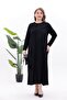 Plus Size Lace Detailed Stone Embellished Flared Dress - 3