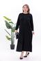 Plus Size Lace Detailed Stone Embellished Flared Dress