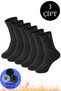 Men's Socks (3 Pairs) Winter Economical Black Socks Cotton Thick and Warm Heat-Absorbing Towel Socks Set