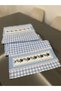 Blue Color Cross Stitch Detailed Runner (Any Color Can Be Made) - 3