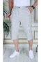 MEN'S BERMUDA SHORTS LONG CAPRY CARGO POCKET CARGO POCKET BERMUDA LONG CAPRY KNEE BOTTOM