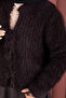 Vera Front-Tie Plush Cardigan Plum - 5