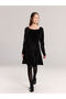 Esvab • Modern & Distinctive Square Collar Velvet Girls' Dress