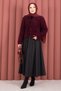 Vera Front-Tie Plush Cardigan Burgundy - 6