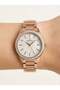 Women's Wristwatch |   36mm Rose Gold Steel Case, Pearl Dial, Stone Bezel, Elegant Design
