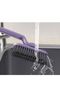 360 Degree Rotating Head Cleaning Brush with Tweezers for Tight Spaces Dust Kitchen Bathroom Cleaning Brush Purple - 6