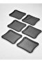 6 Pieces Decorative Tea Coffee Presentation Tray Mica Crystal Black Tray - 2