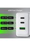 شاحن سريع USB-C بقوة 65 واط، محول طاقة PD بثلاثة منافذ - 2