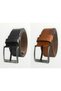 Men's Belt Stitched 2-Pack Black Tan Faux Leather Suitable for Jeans and Canvas Pants Width: 4.5 cm